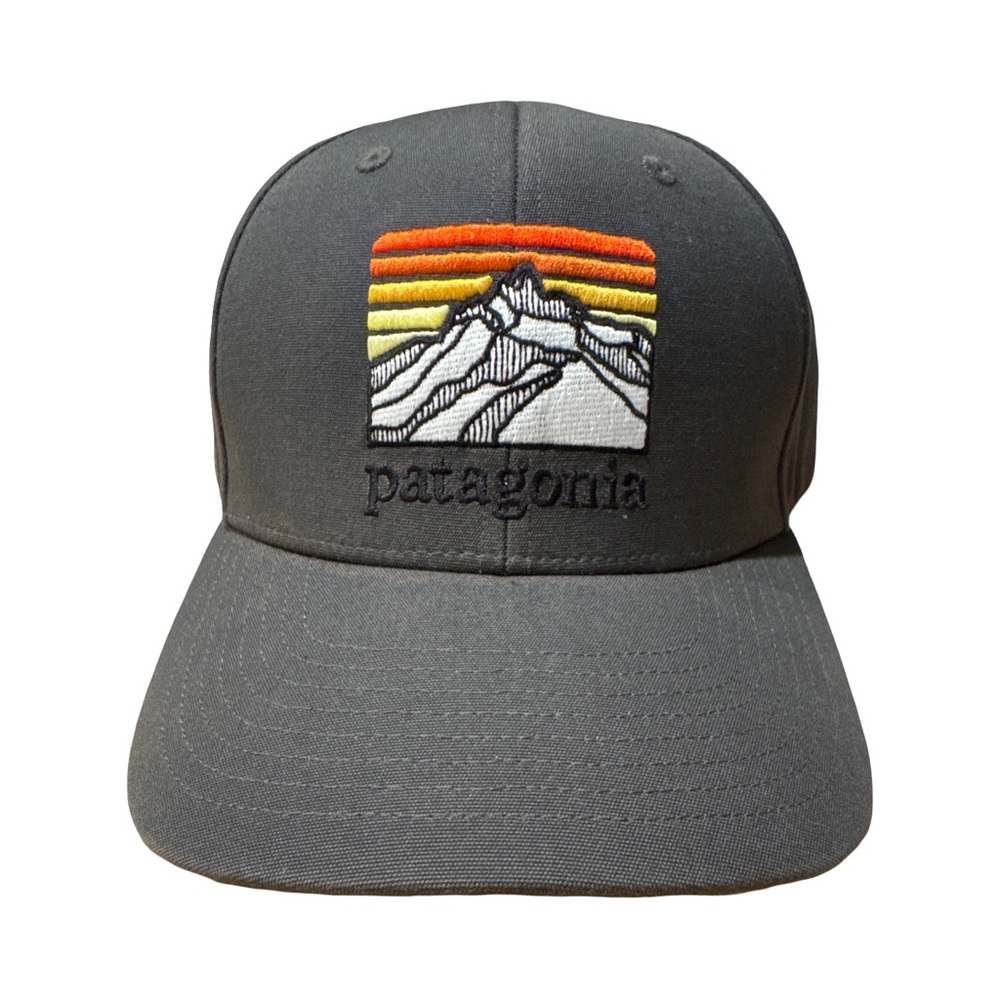 Patagonia Charcoal Hat with Vibrant Mountain Design